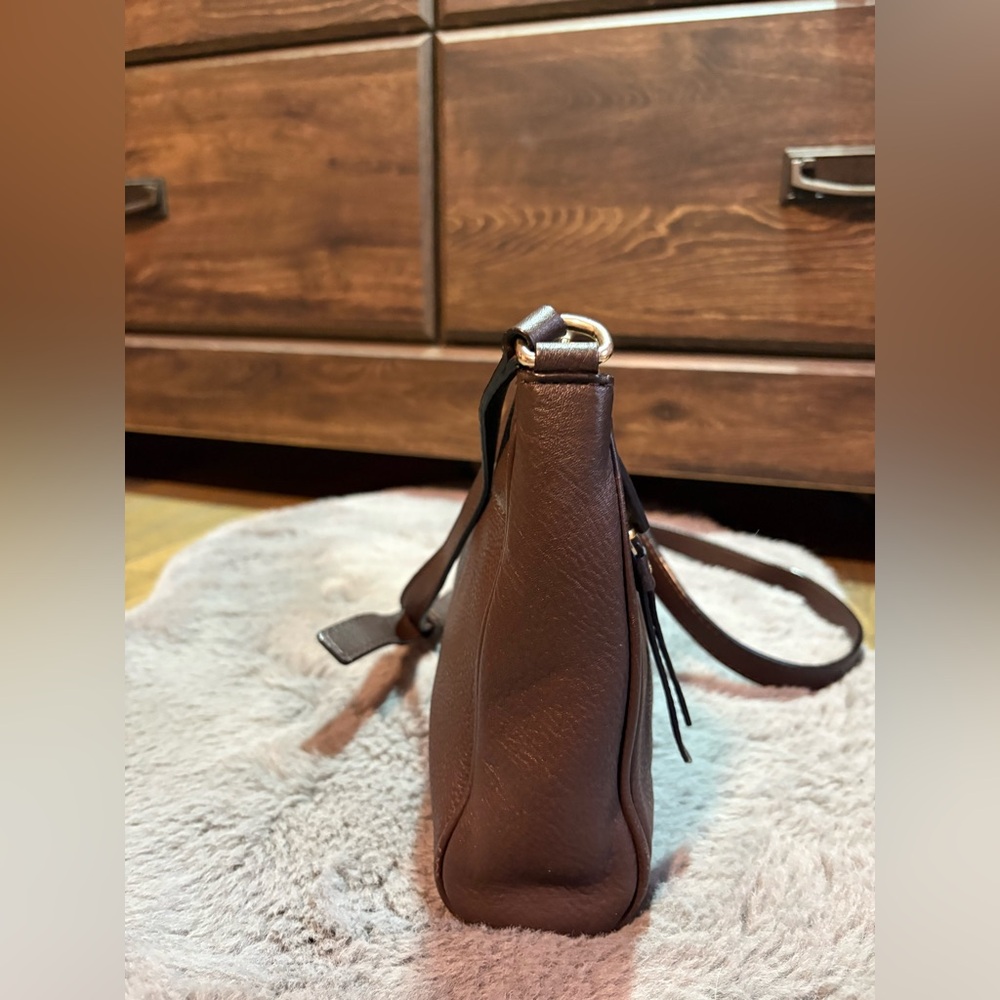 Kate Spade New York Pebbled Leather Crossbody Purse/ Bag In Mocha Brown - Picture 3 of 16